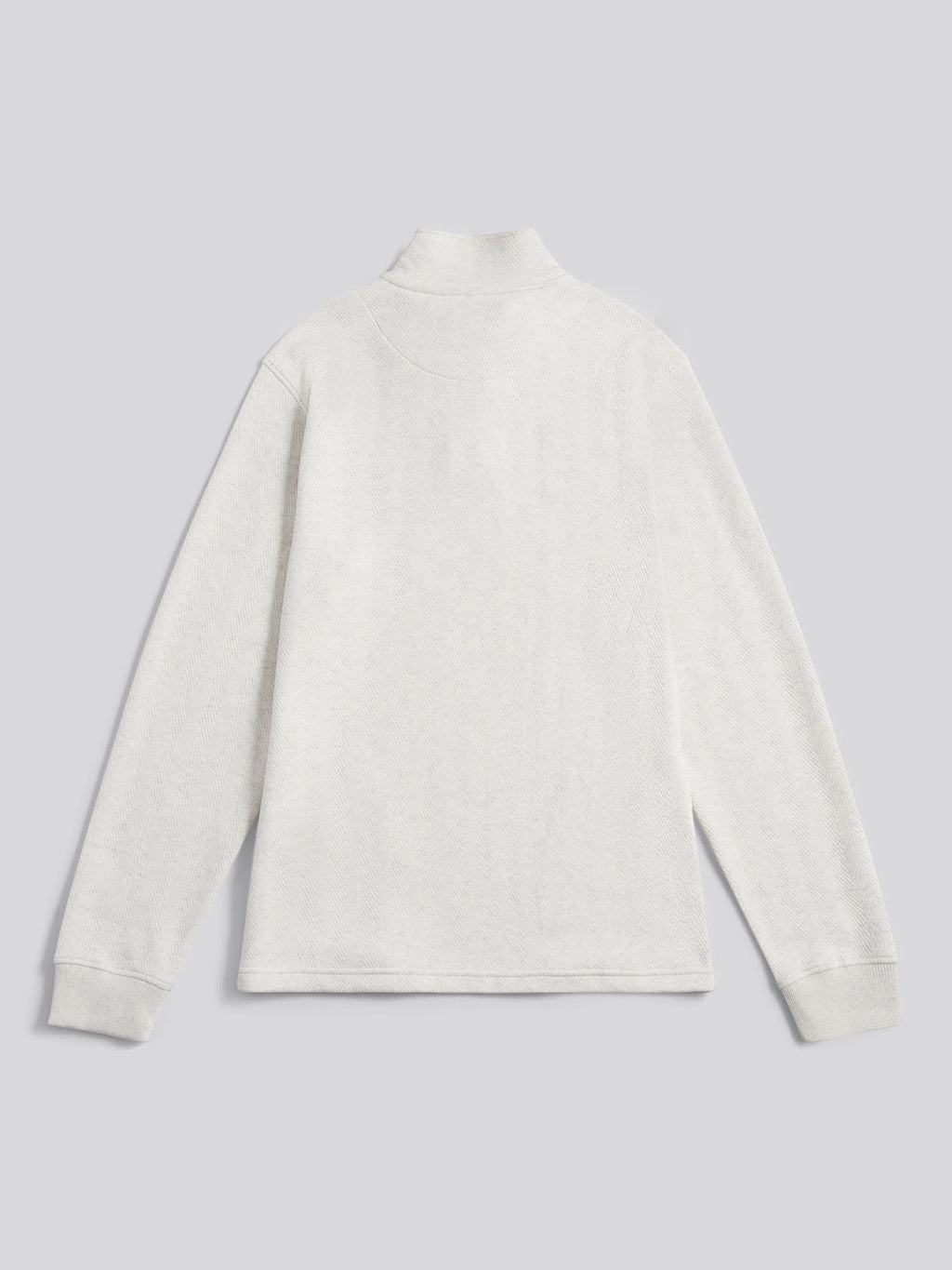 Mens Herringbone Open Hem Funnel in Light Grey Marl