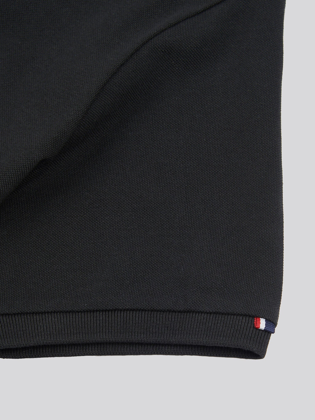 Mens Large Player Pique Polo Shirt in Black Bright White DHM