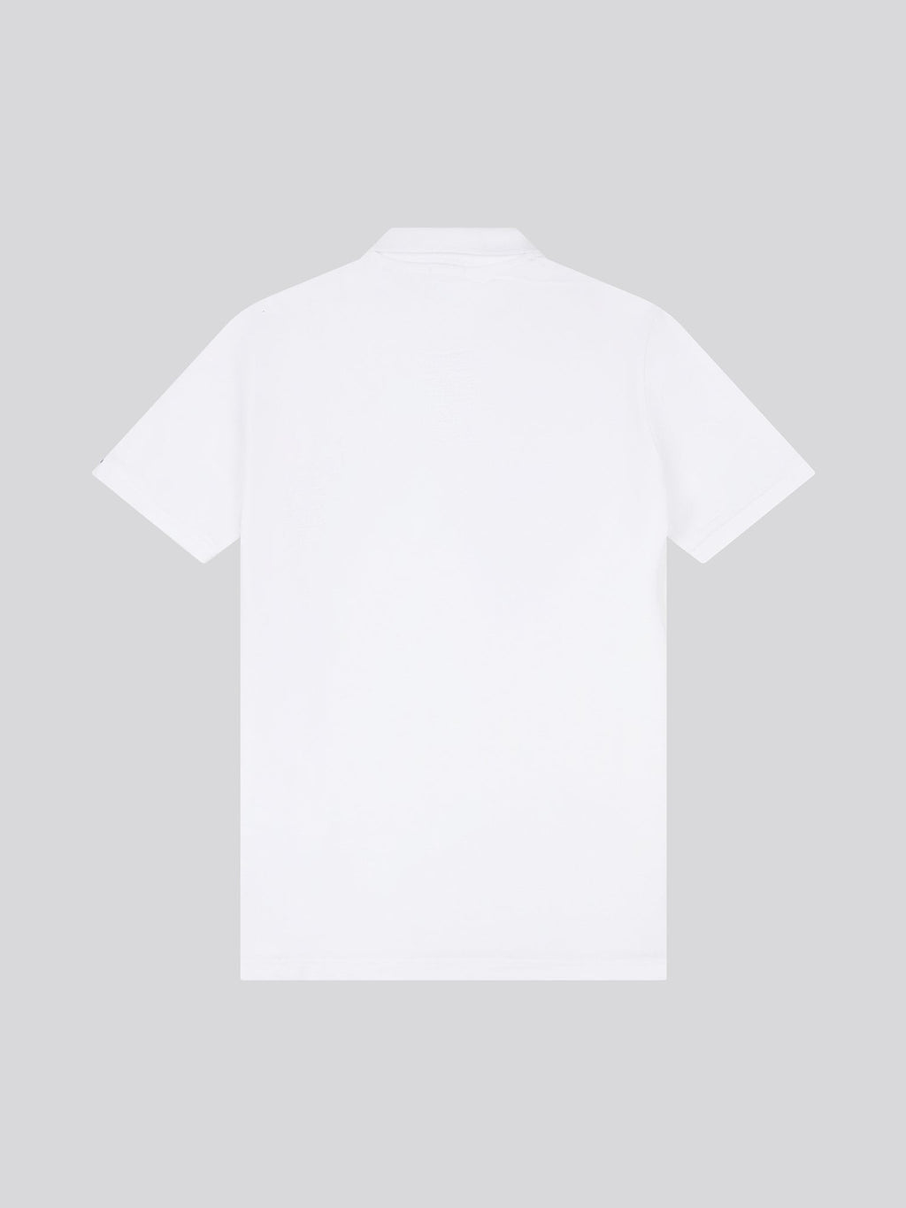 Mens Large Player Pique Polo Shirt in White / Dark Sapphire Navy DHM