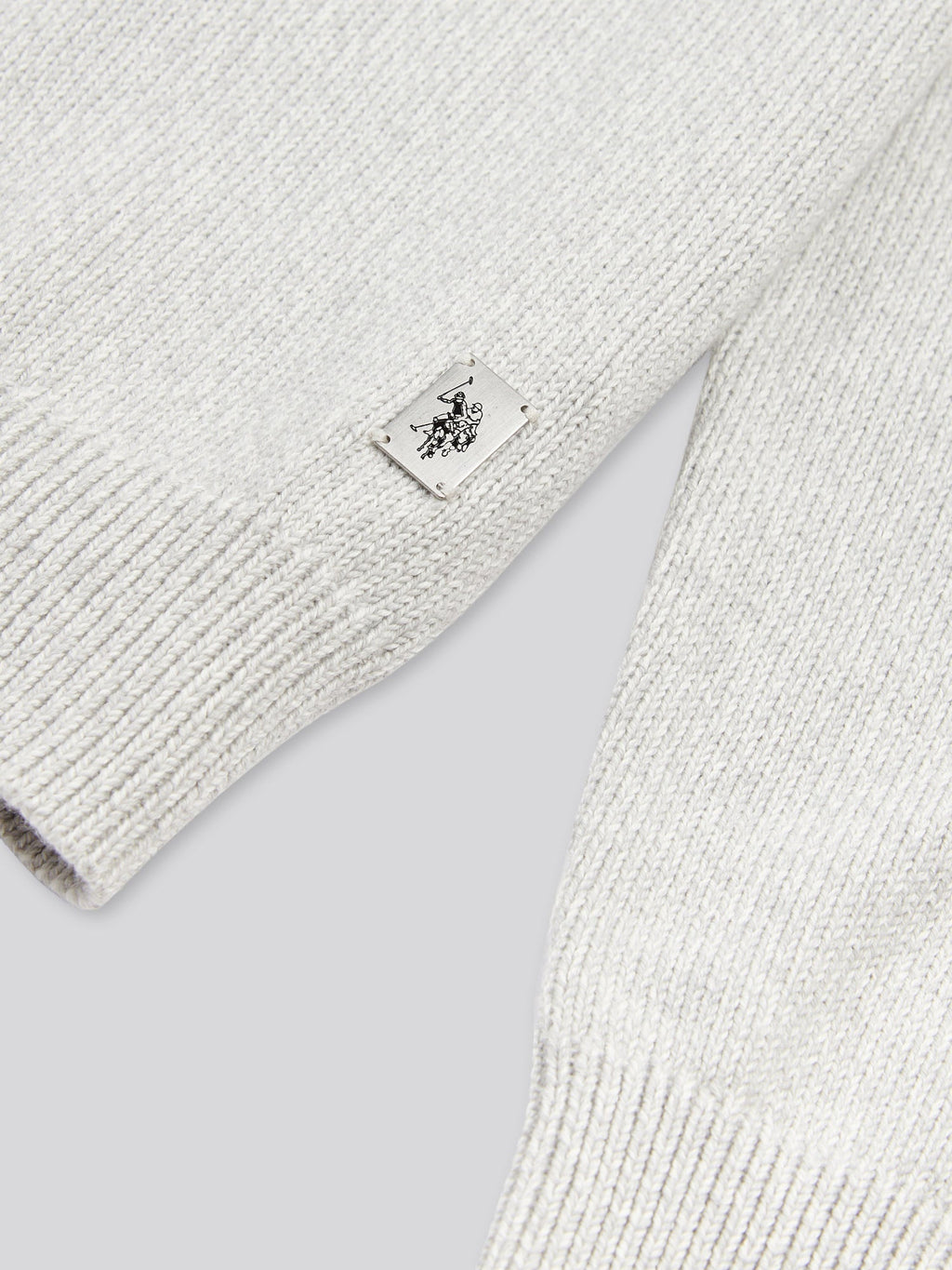 Mens Twisted Yarn Knit Roll Neck in High Rise