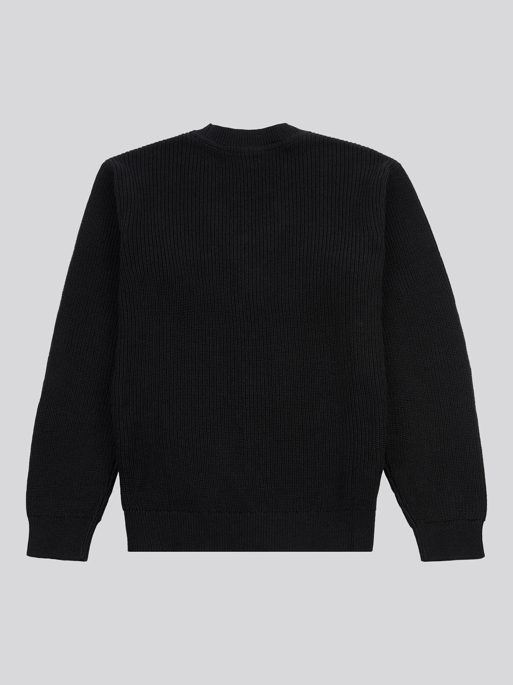 Mens Stitch Knit Cardigan in Black