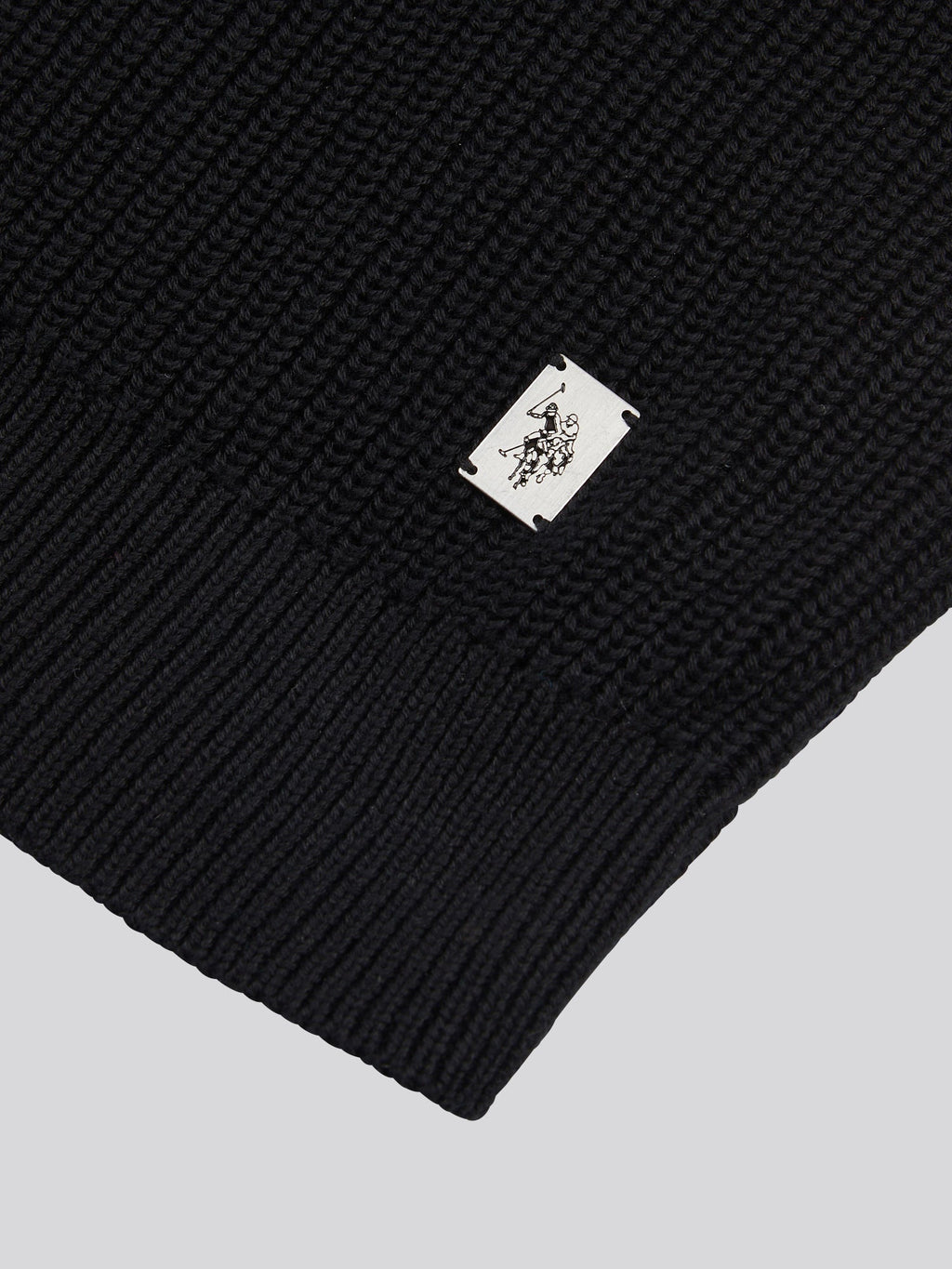 Mens Stitch Knit Cardigan in Black