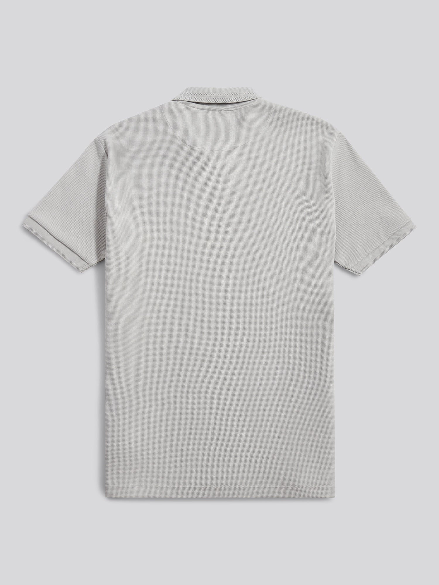 Mens Waffle Texture Polo Shirt in High Rise