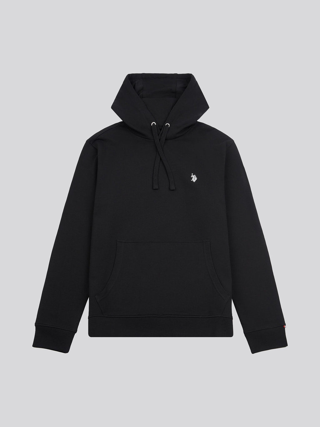 Mens Double Horsemen Loopback Hoodie Black Bright White DHM