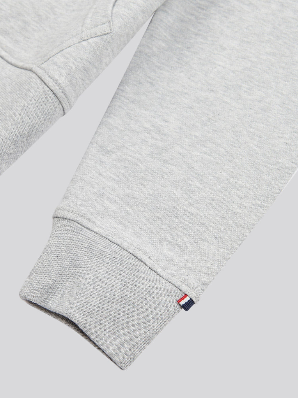 Mens Double Horsemen Loopback Hoodie Mid Grey Marl