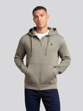 Mens Double Horsemen Loopback Zip Hoodie Mulled Basil
