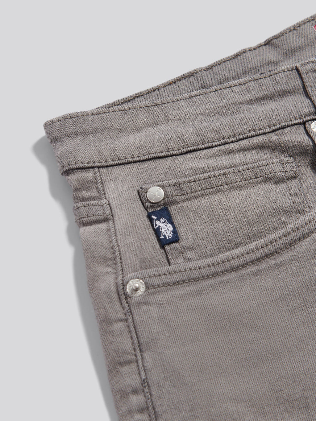 Mens Classic 5 Pocket Denim Shorts Grey Wash