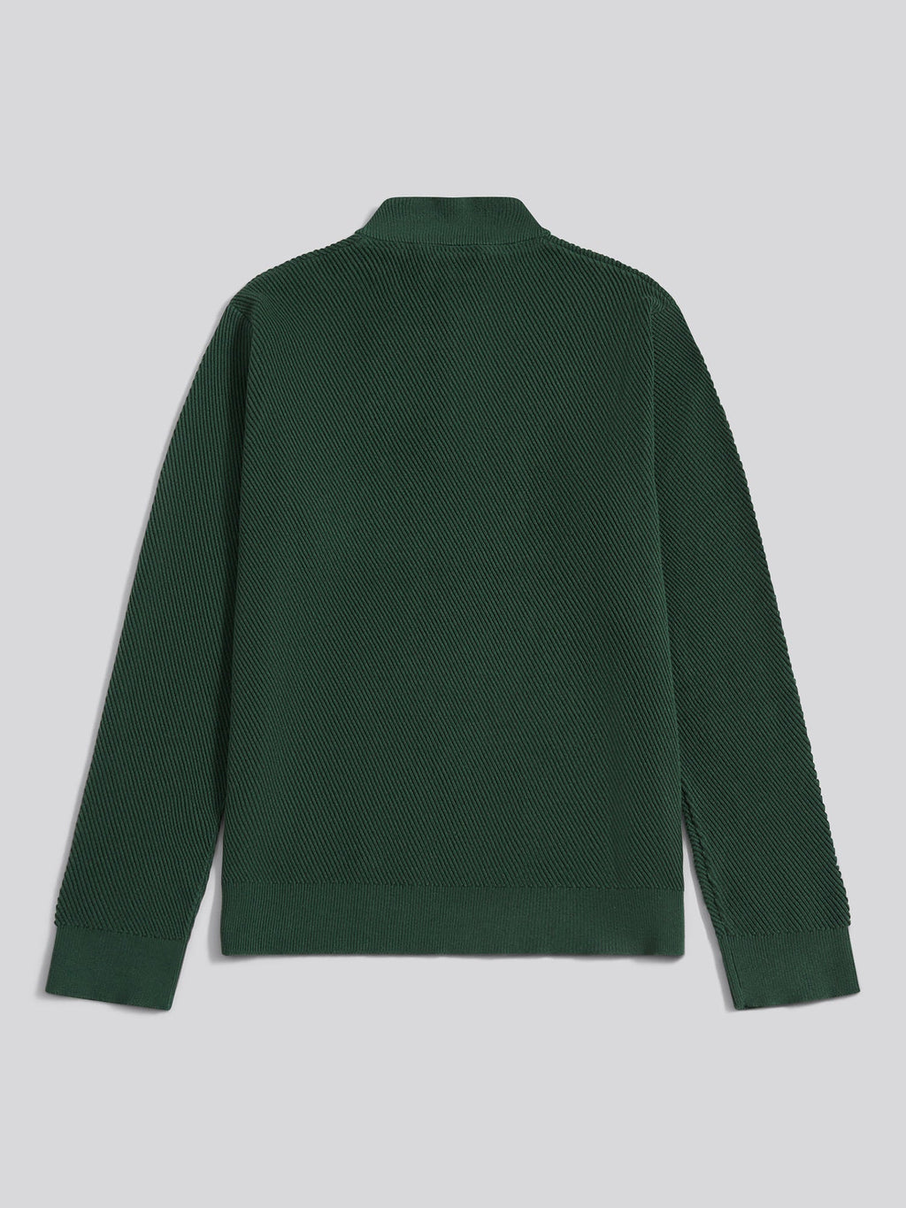 Mens Twill Texture Knit Funnel in Pineneedle