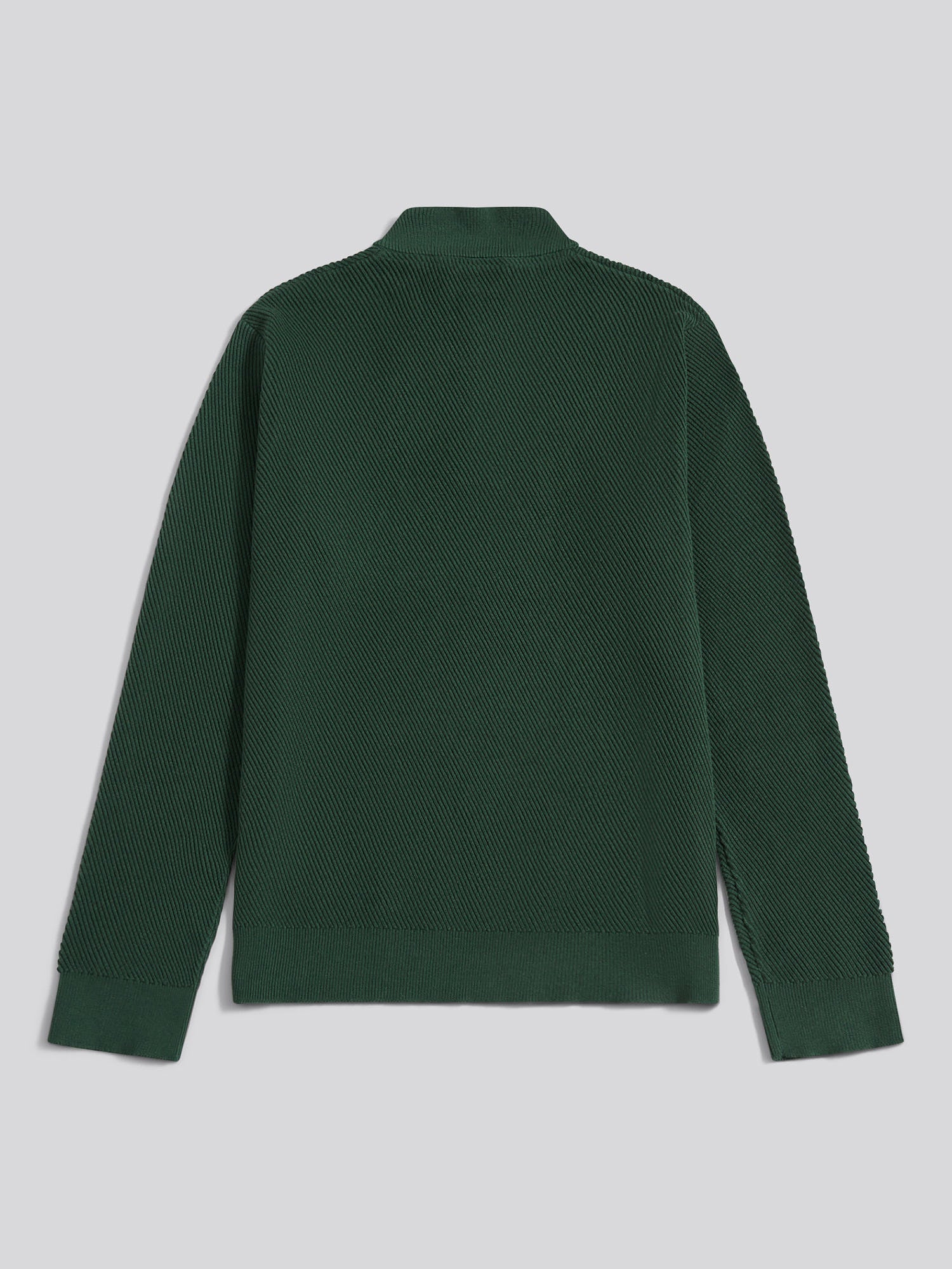 Mens Twill Texture Knit Funnel in Pineneedle