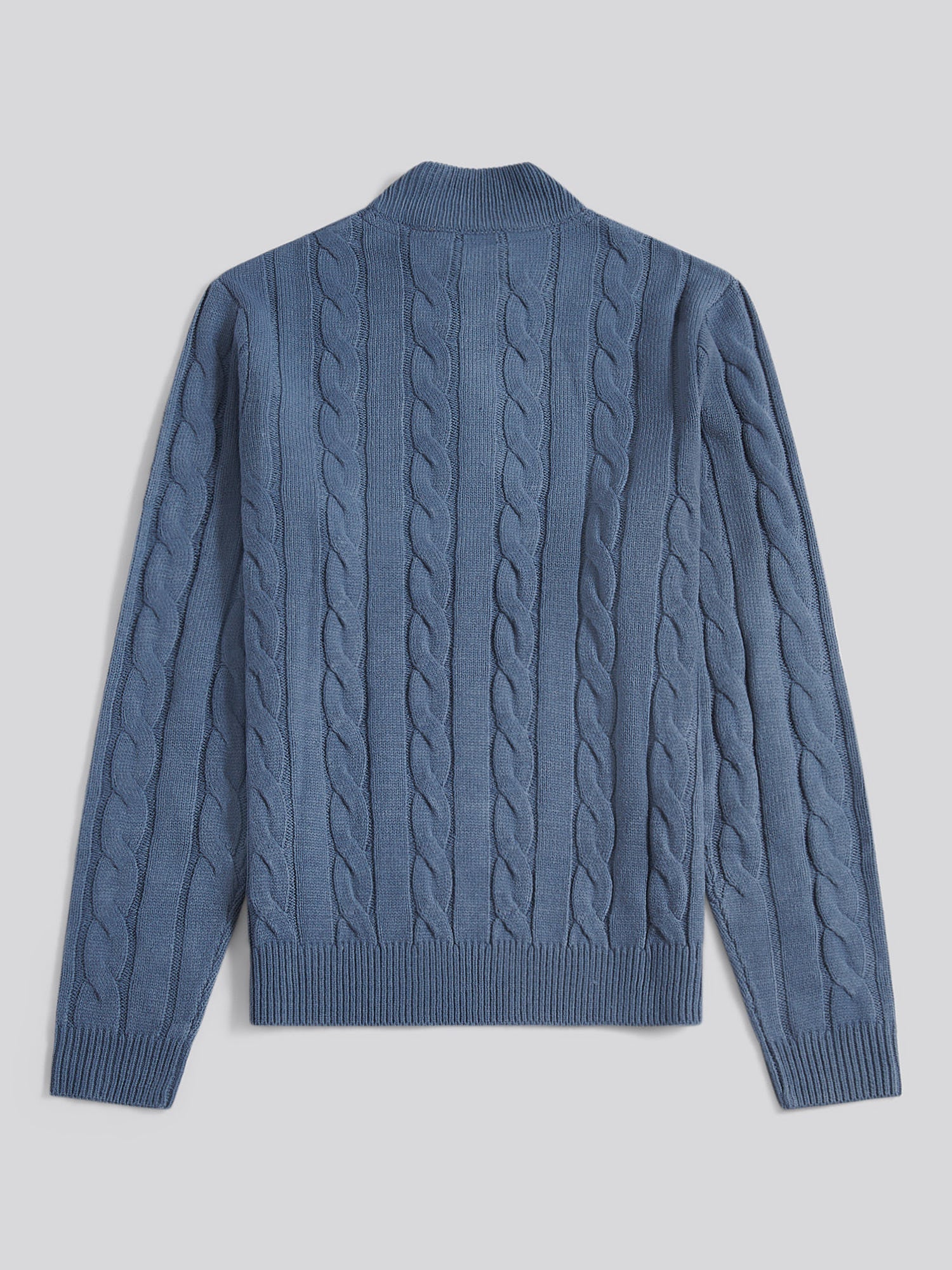 Mens Cable Knit Funnel in Vintage Indigo