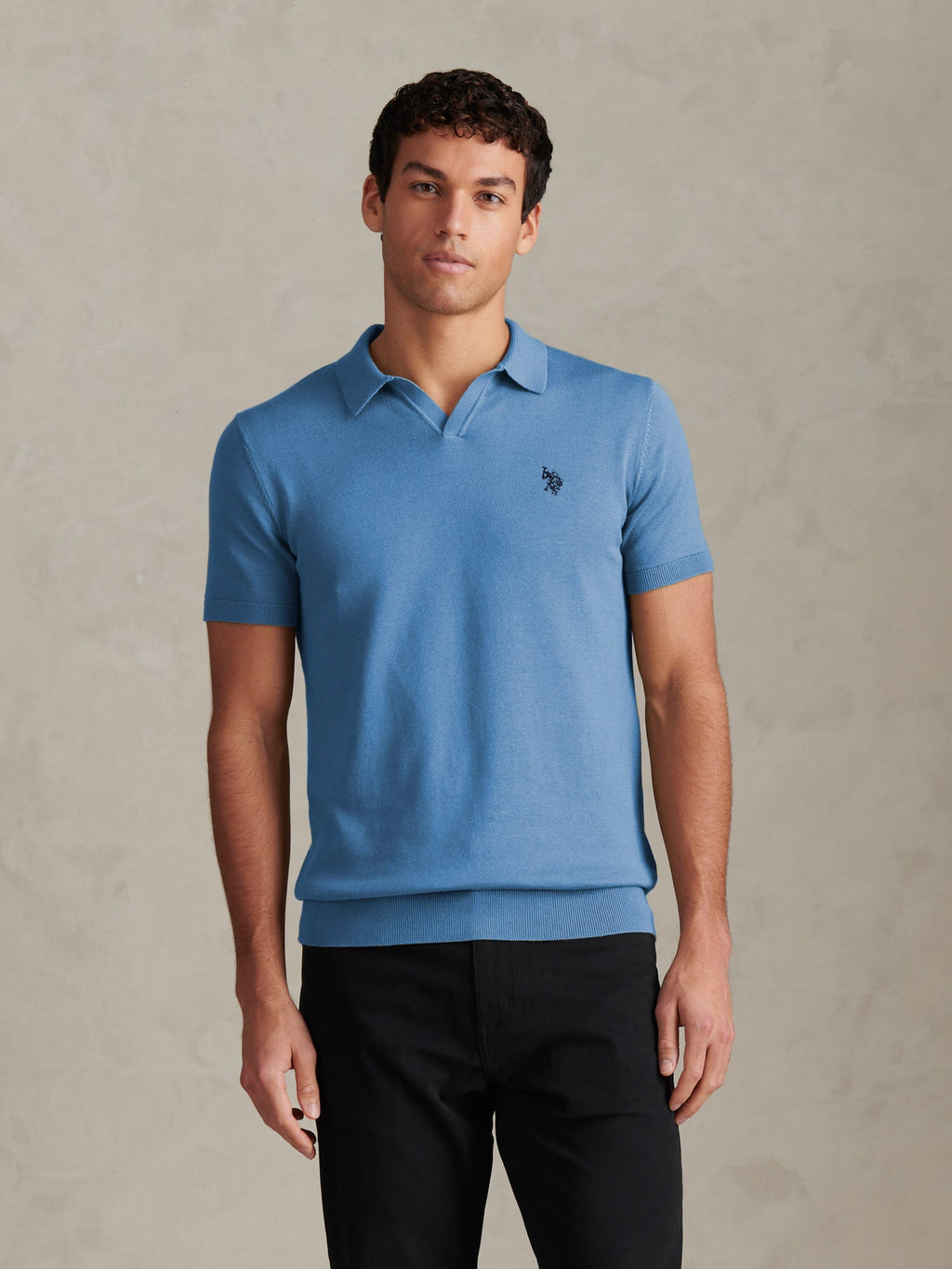 Mens Combed Cotton Double Horsemen Revere Polo Shirt Riviera