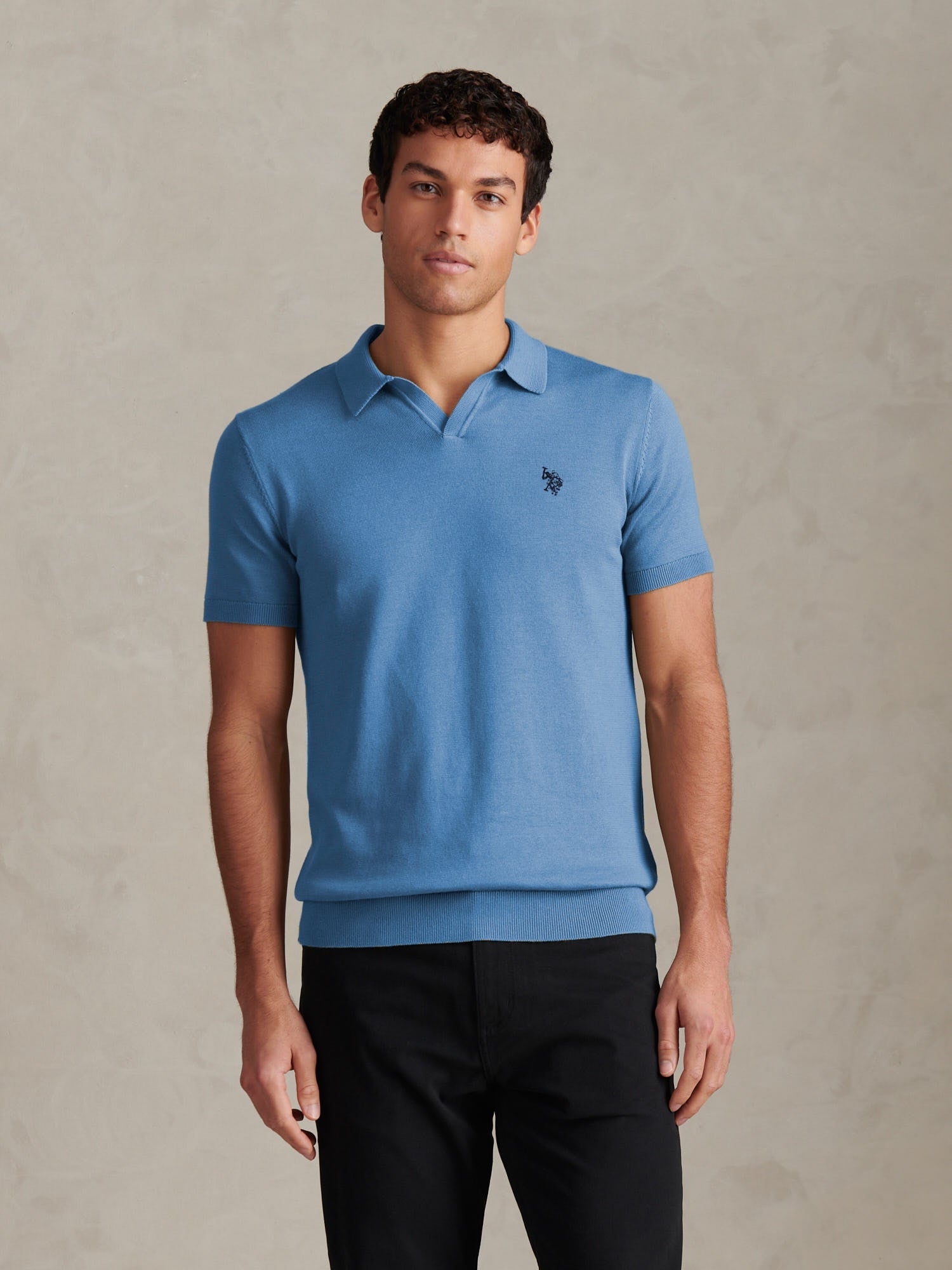 Mens Combed Cotton Double Horsemen Revere Polo Shirt Riviera