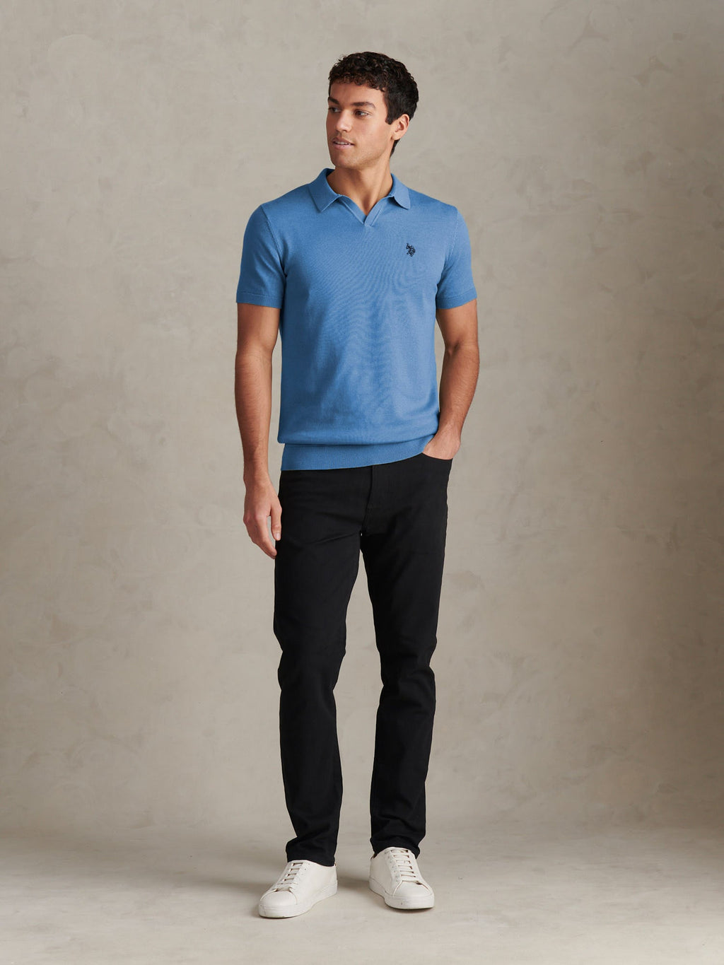 Mens Combed Cotton Double Horsemen Revere Polo Shirt Riviera