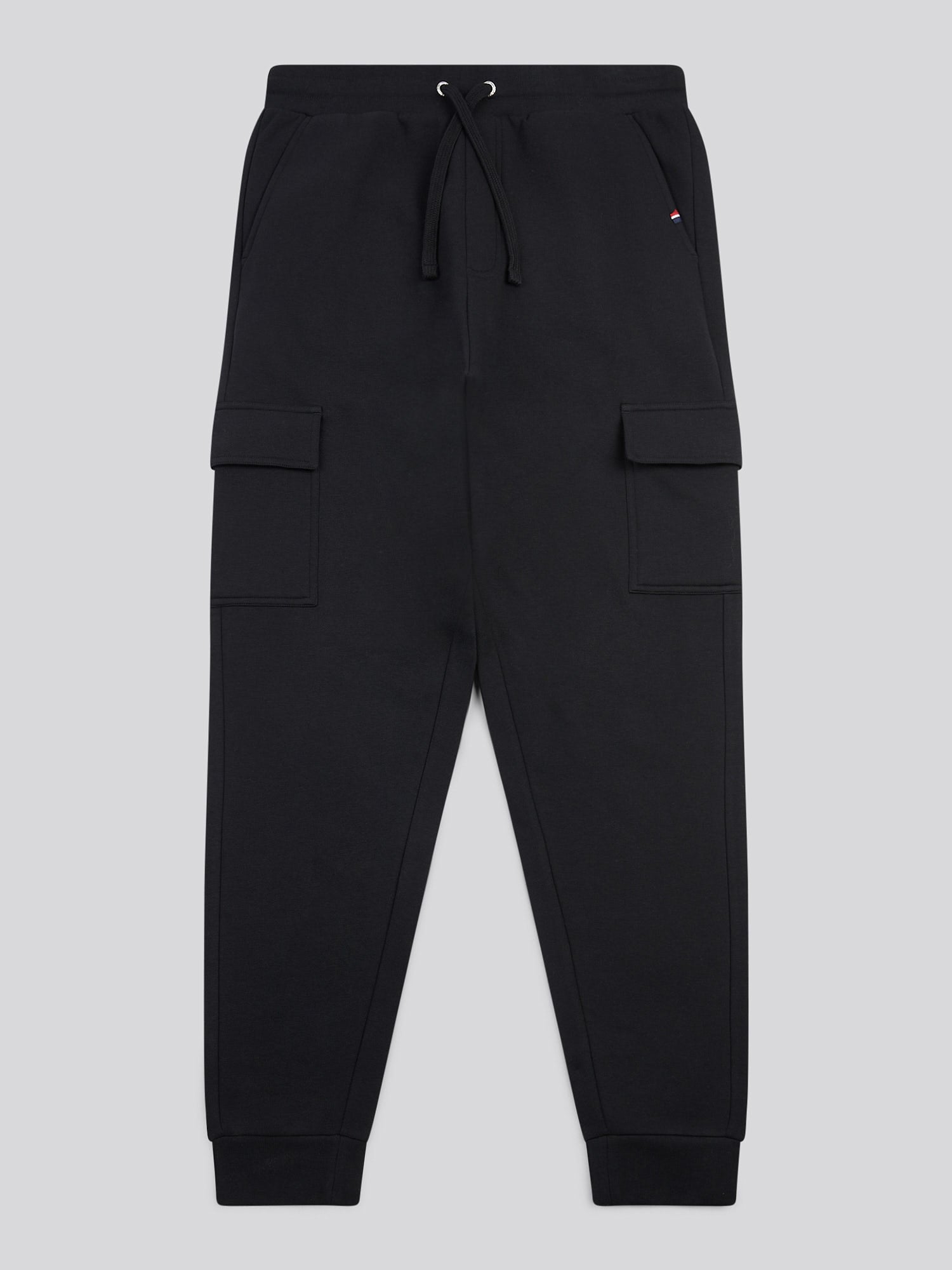 Mens Double Horsemen Cargo Sweat Jogger in Black