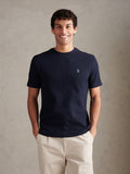 Mens Waffle Jersey T-Shirt Dark Sapphire Navy