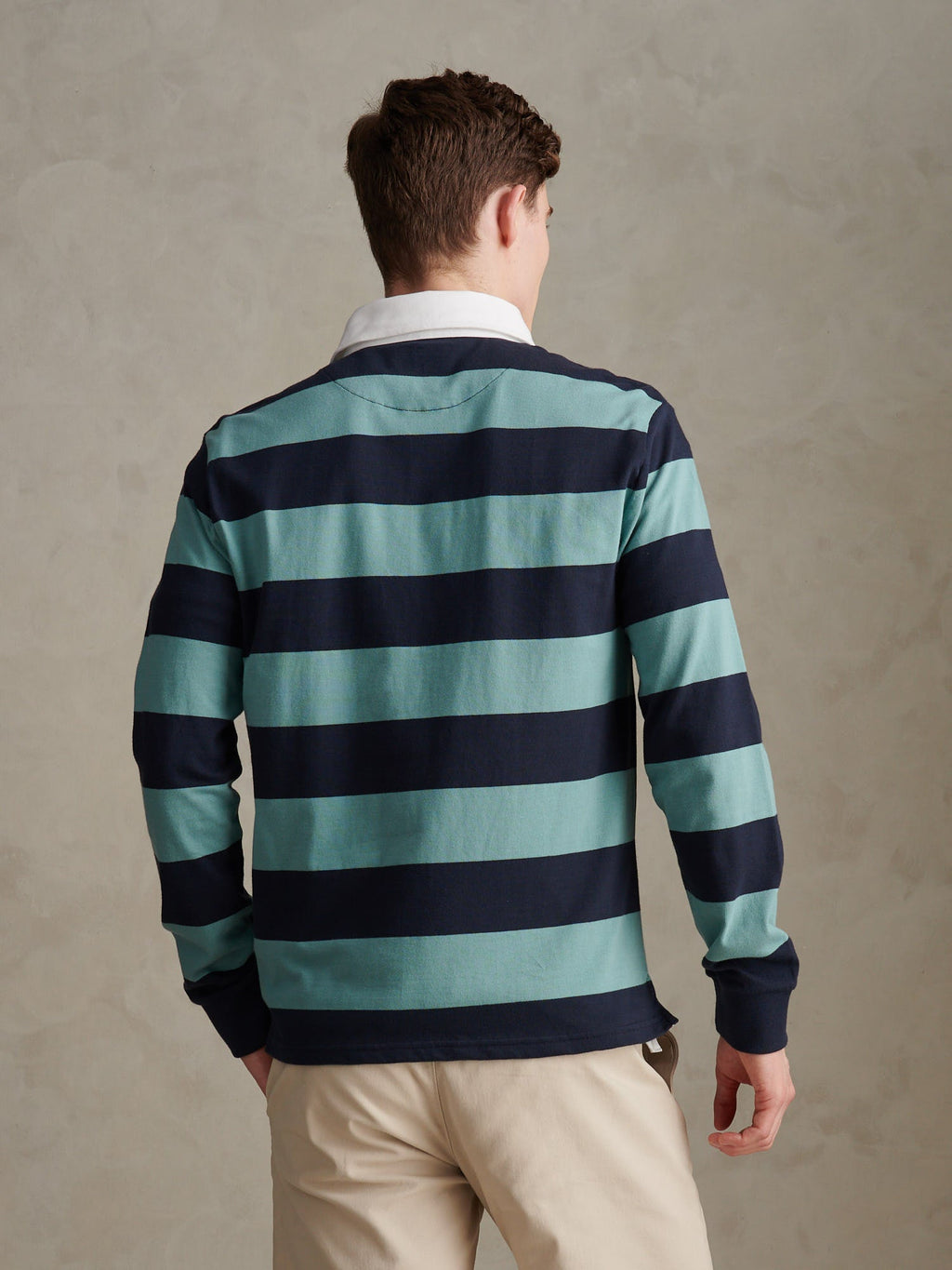 Mens Classic Stripe Rugby Shirt Arctic