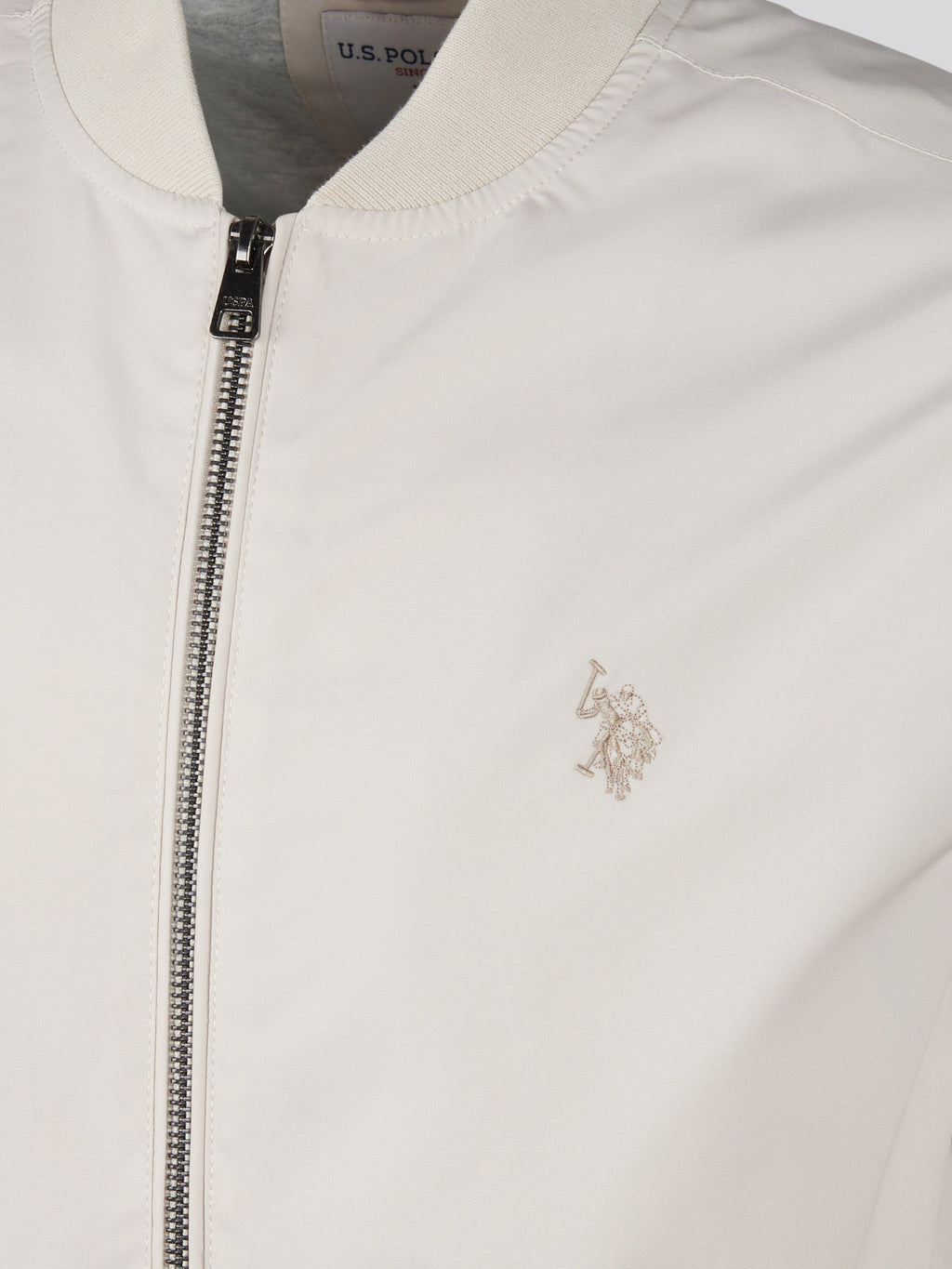 Mens Jersey Lined Smart Bomber Jacket Beige
