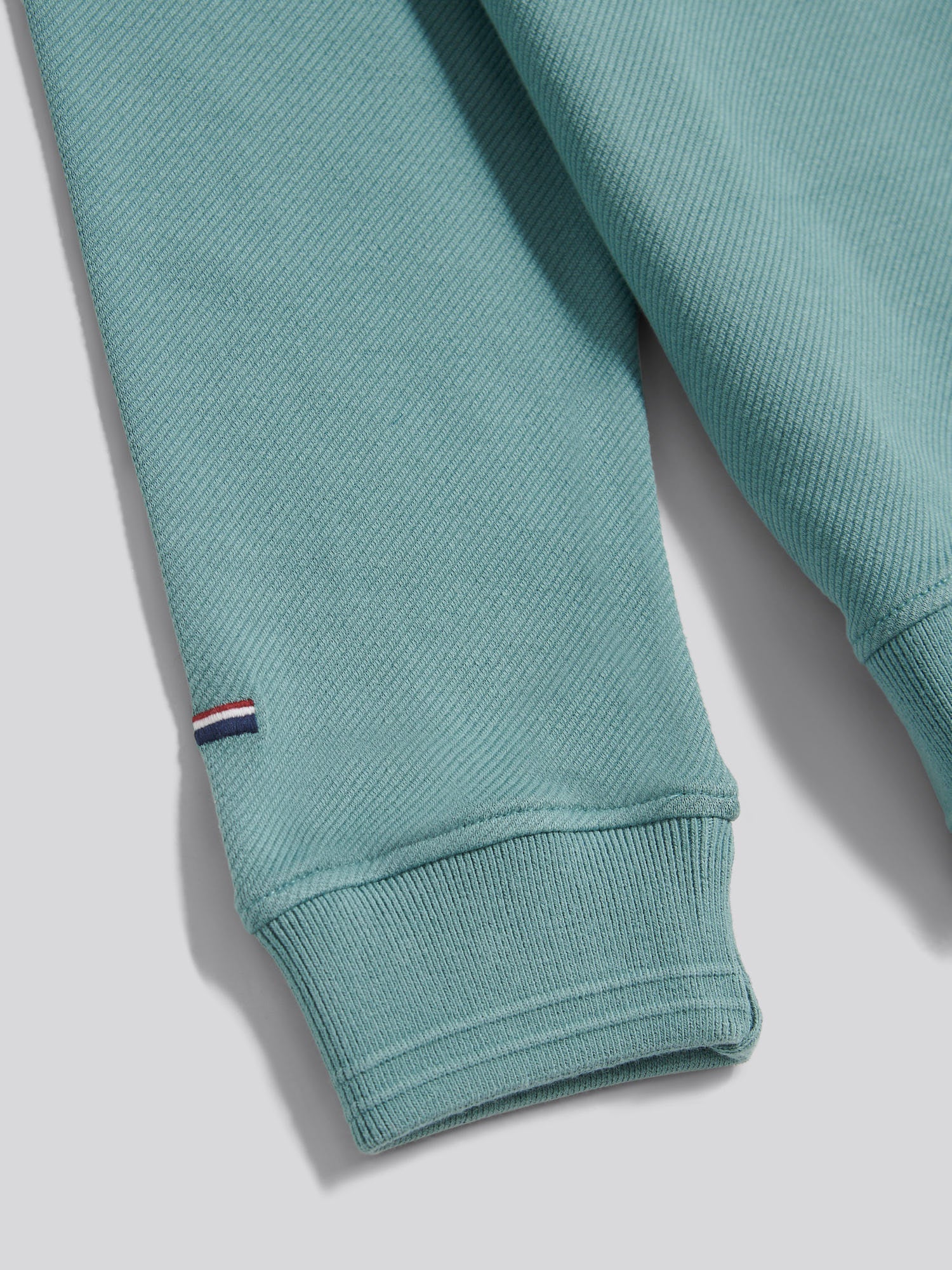 Mens Twill Textured 1/4 Zip Funnel Sweatshirt Arctic