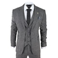 AK-10 - Men's Classic 3 Piece Suit Prince Of Wales Check Wedding