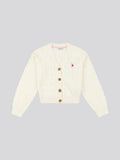 Girls Cable Knit Cardigan Egret