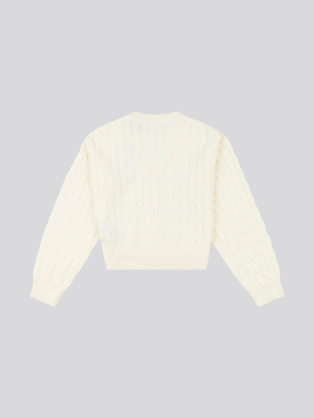Girls Cable Knit Cardigan Egret