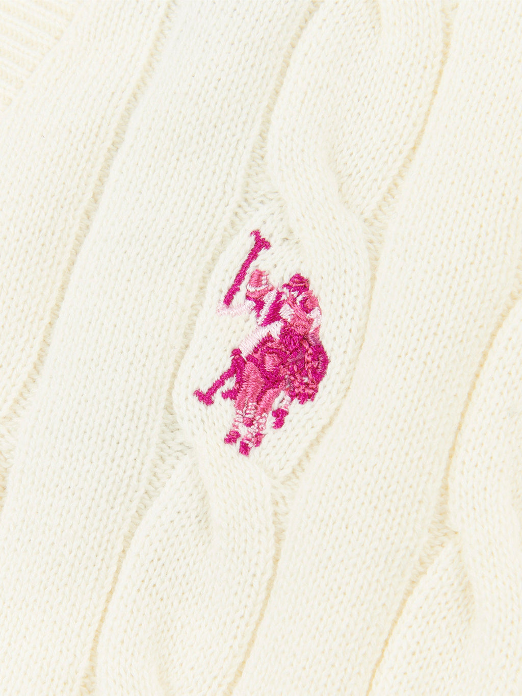 Girls Cable Knit Cardigan Egret