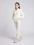 Girls Zip Hoodie & Relaxed Fit Jogger Set in Marshmallow