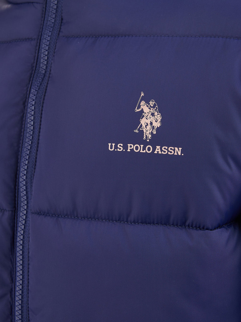 Girls Longline Puffer Jacket in Midnight Blue