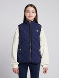 Girls Hacking Gilet in Navy Iris