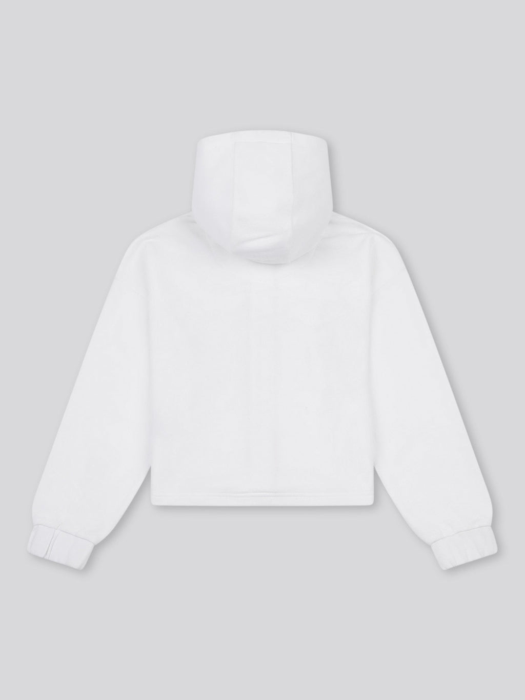 Girls Graphic Zip Through Sweat in Bright White