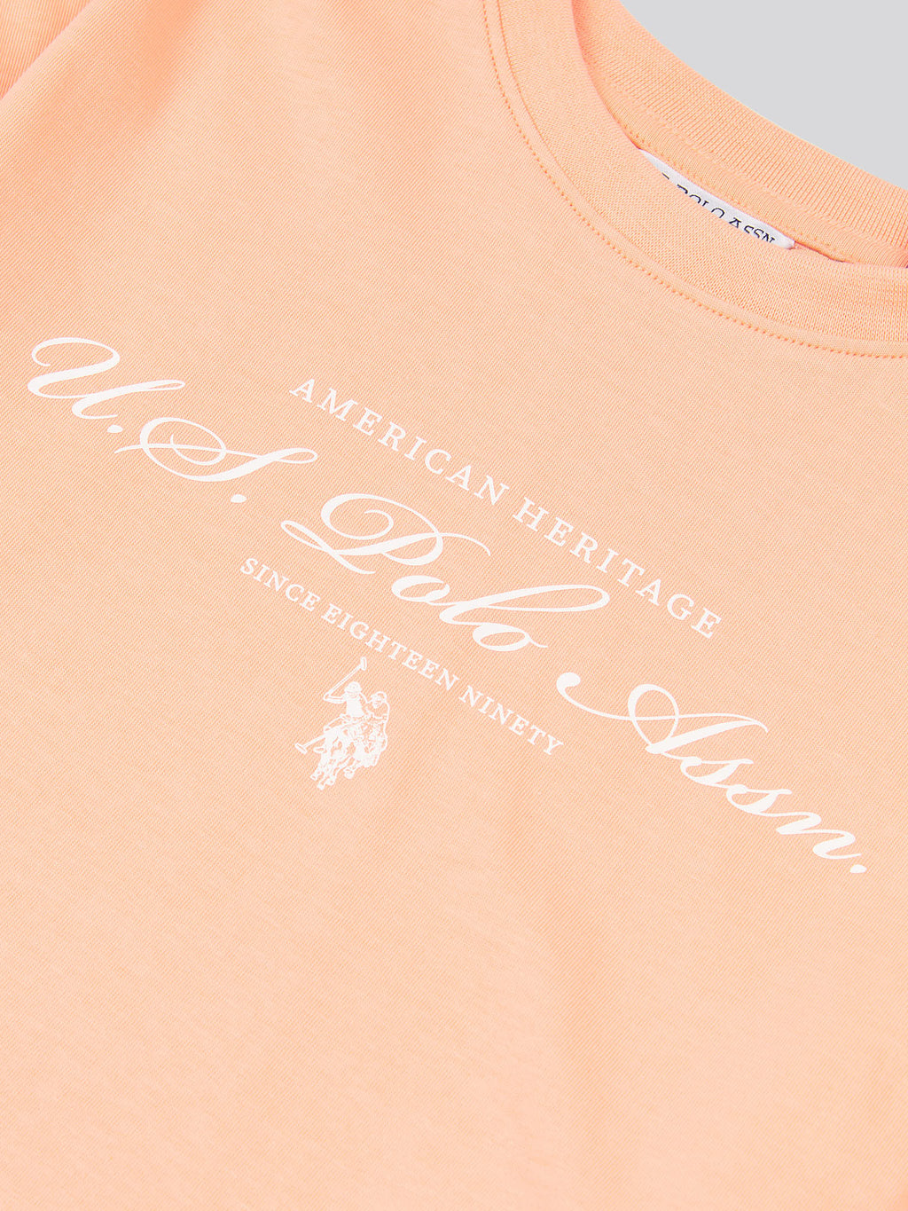 Girls Script Boxy Fit T-Shirt & Legging Set in Peach Nectar
