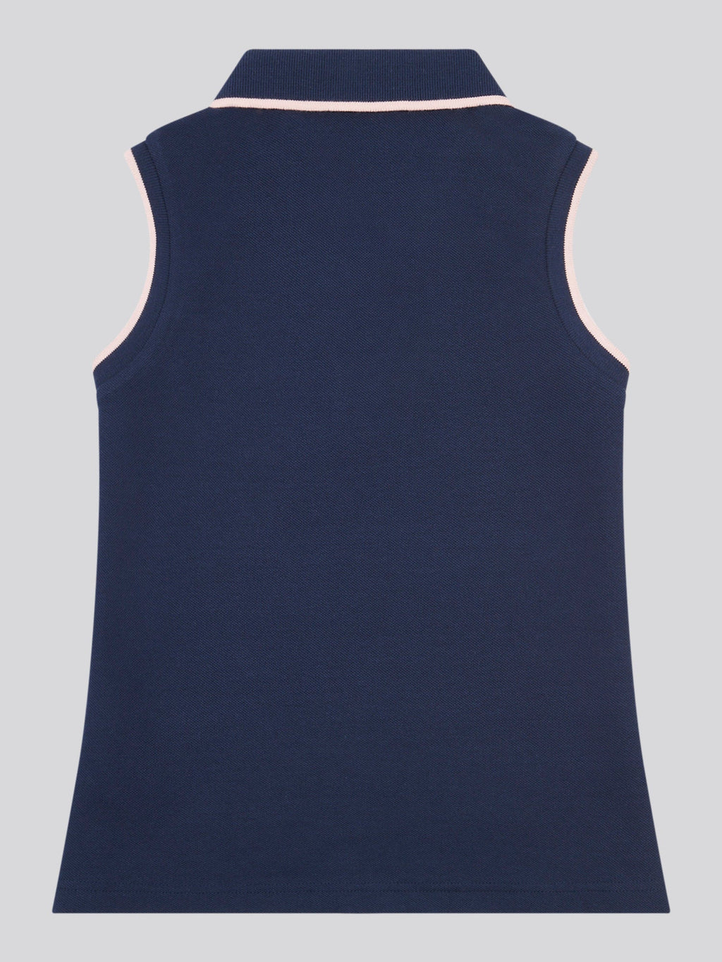 Girls Sleeveless Polo Shirt Navy Iris