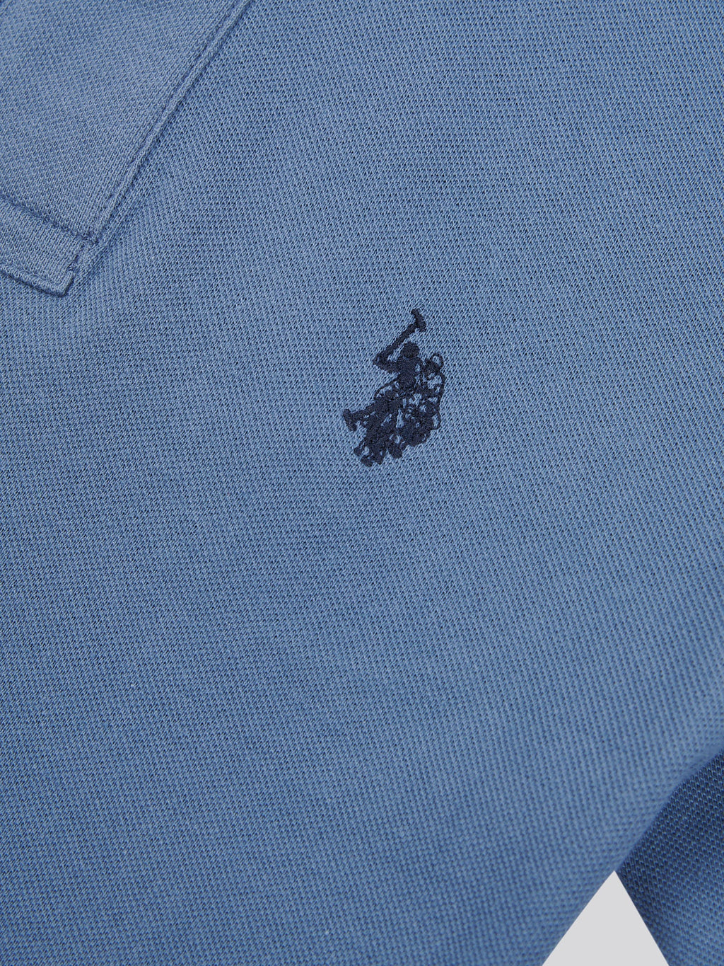Boys Double Horsemen Polo Shirt in Blue Horizon