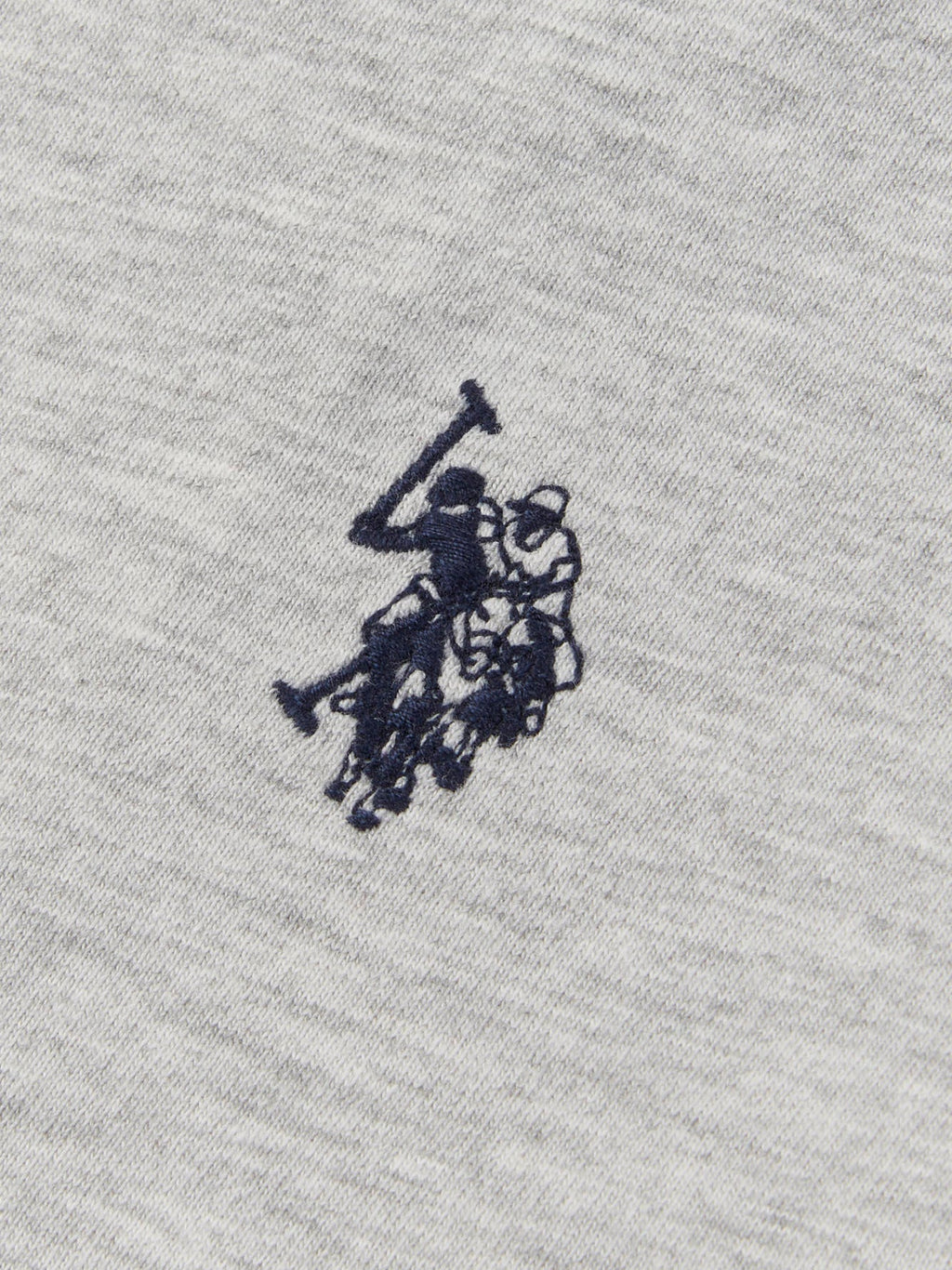 Boys Double Horsemen T- Shirt in Mid Grey Marl