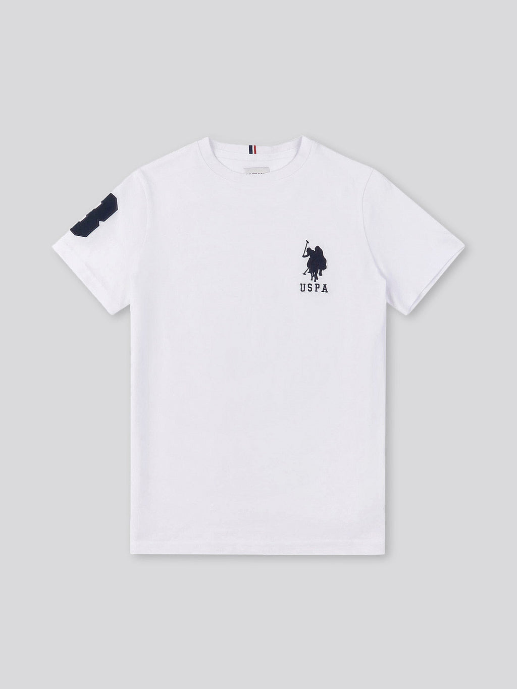 Boys Player 3 T-Shirt in White / Dark Sapphire Navy DHM