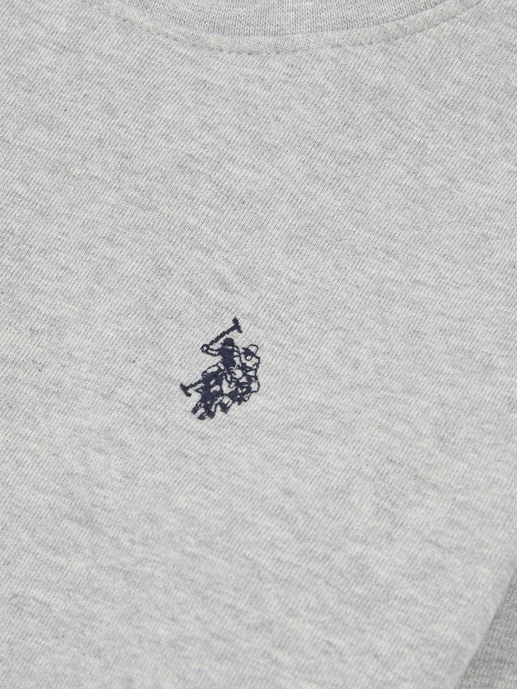Boys Double Horsemen Crew in Mid Grey Marl