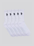 Five Pack Classic Sports Socks in Bright White