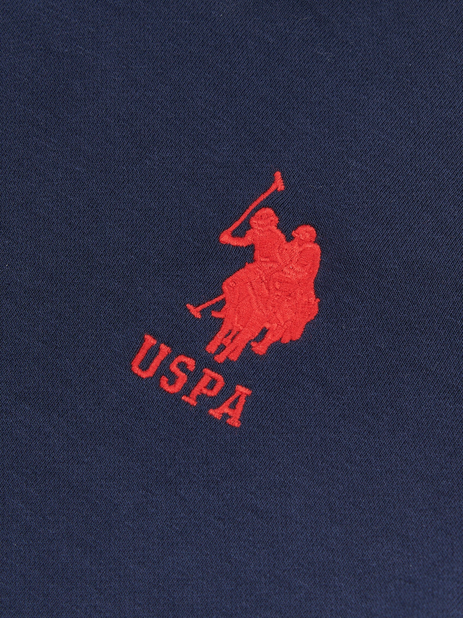 Boys Player 3 Brush Back Hoodie in Dark Sapphire Navy / Haute Red DHM
