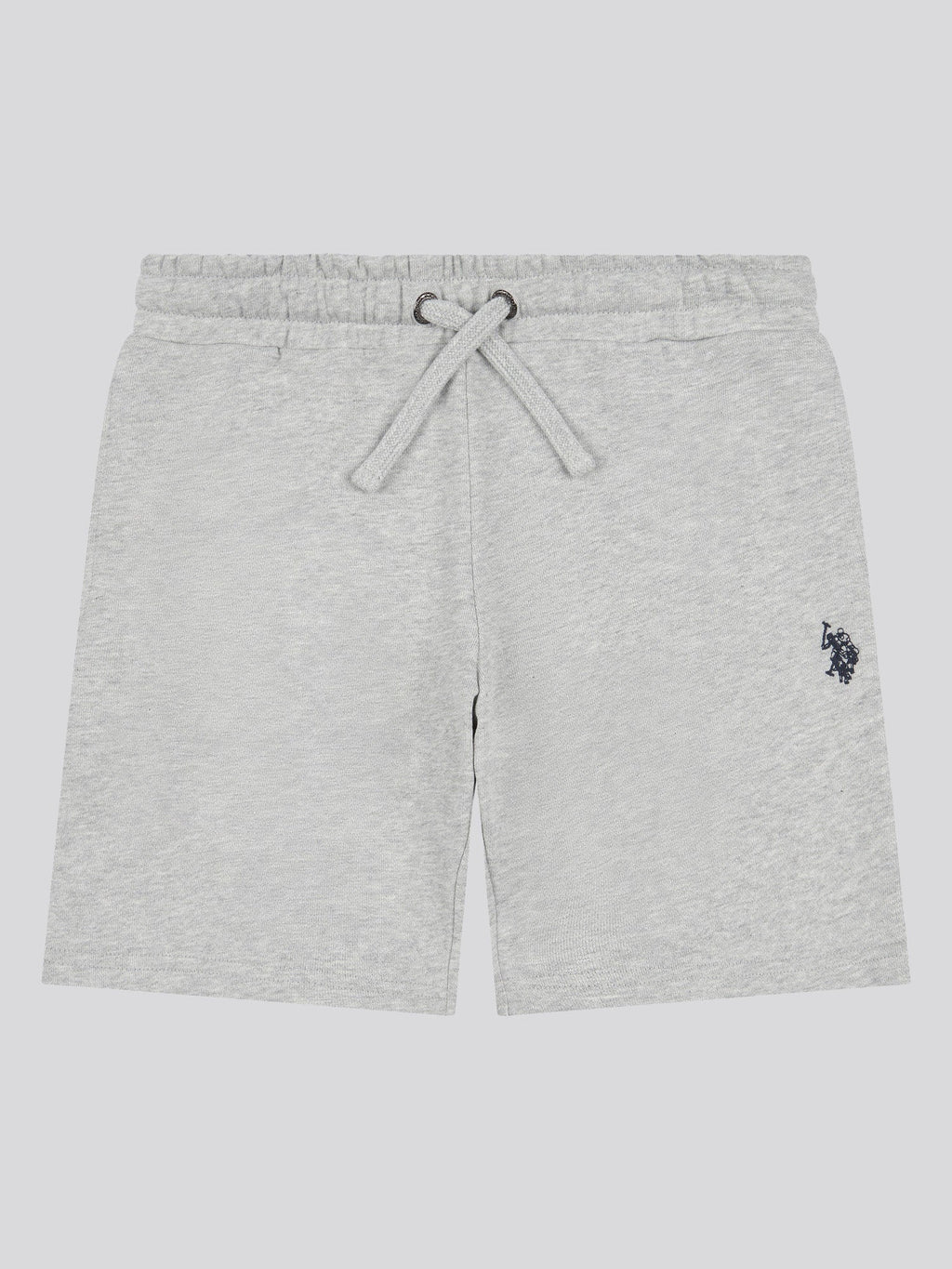 Boys Double Horsemen Sweat Short in Mid Grey Marl