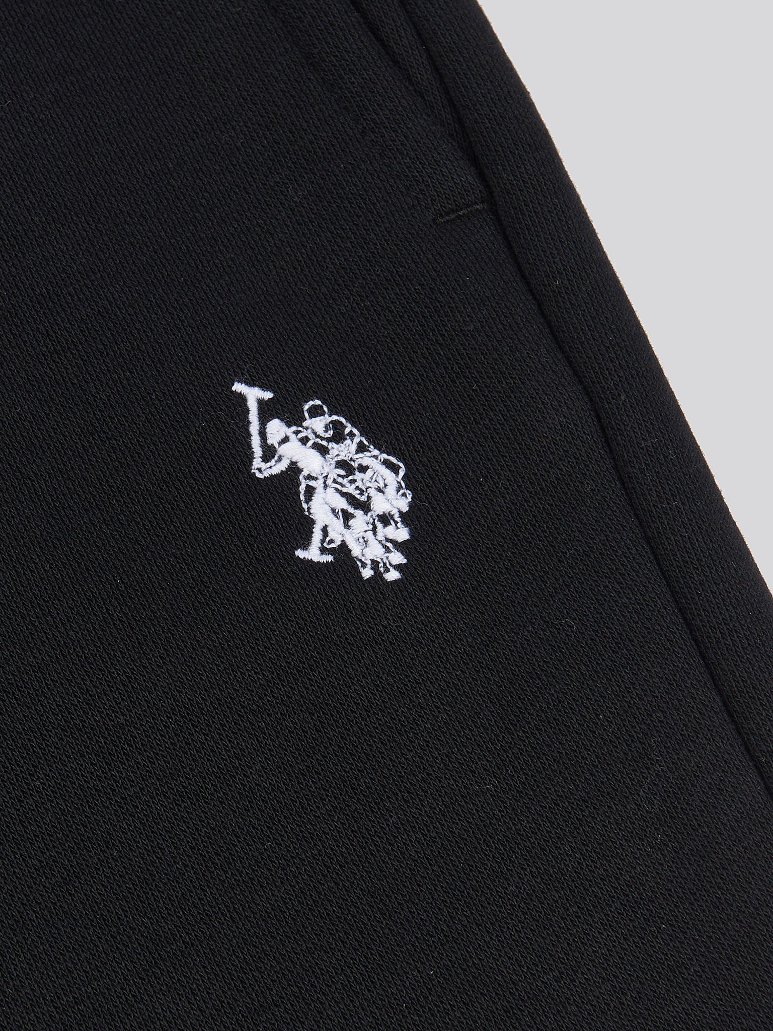 Boys Double Horsemen Joggers in Black Bright White DHM