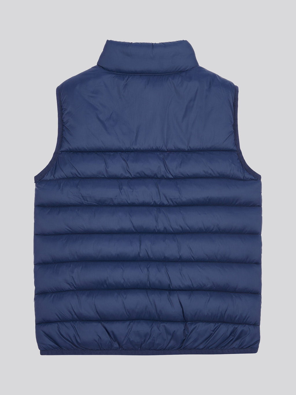 Boys Panelled Quilted Gilet in Dark Sapphire Navy / Haute Red DHM