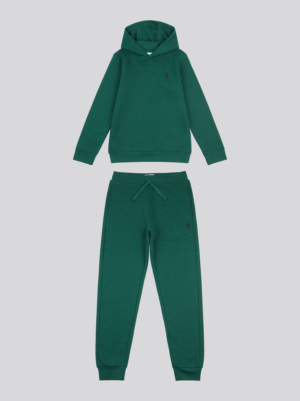 Boys Double Horsemen Hoodie & Jogger Set in Rain Forest