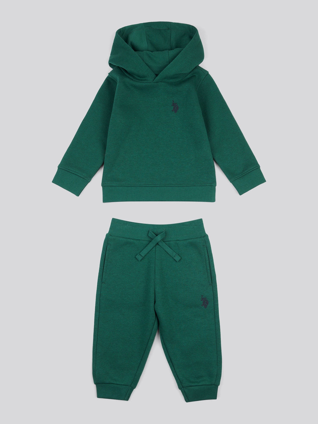 Boys Double Horsemen Hoodie & Jogger Set in Rain Forest