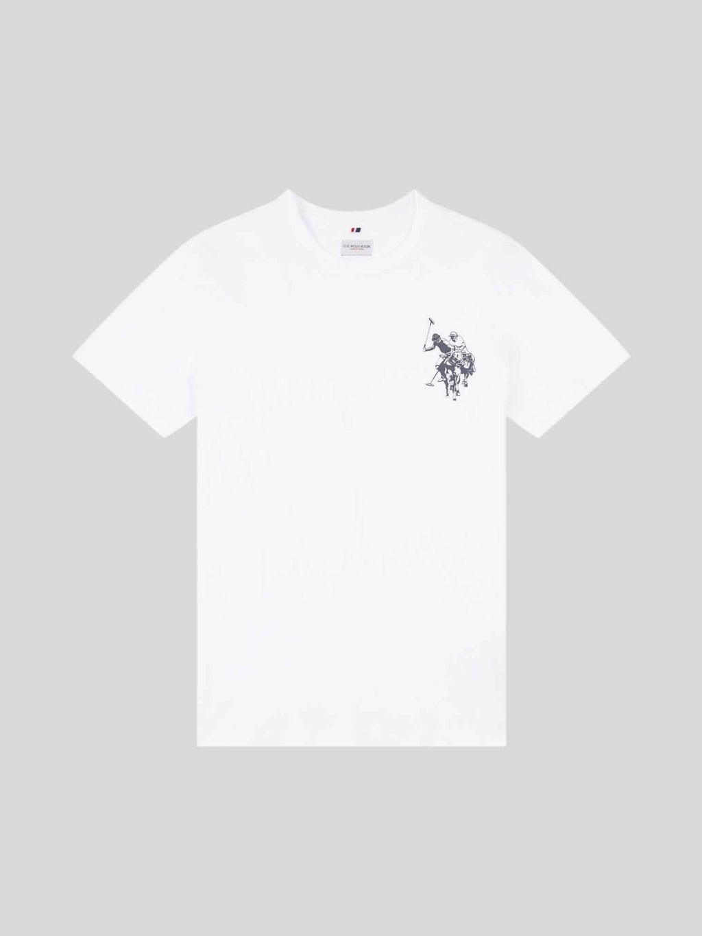 Boys Large Double Horsemen Graphic T-Shirt in Bright White