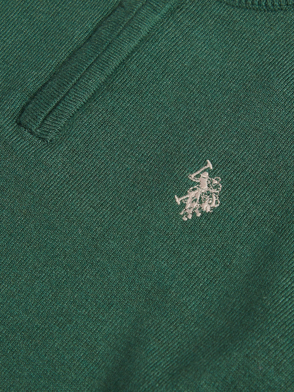 Boys Knitted Cotton Rich 1/4 Zip Pineneedle