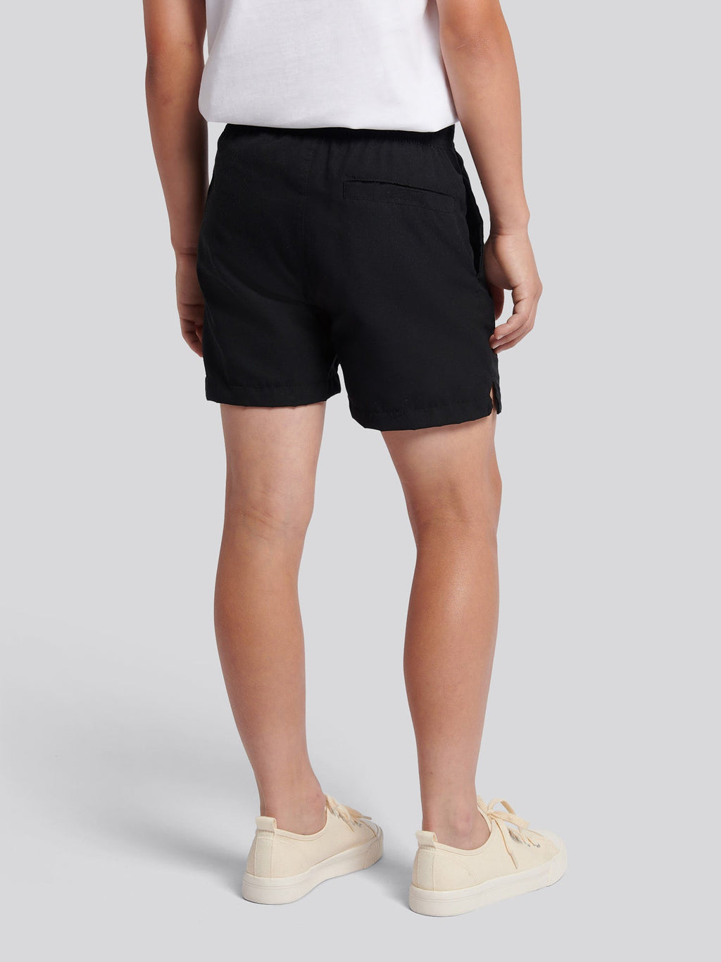 Boys Player 3 Swim Short in Black Bright White DHM