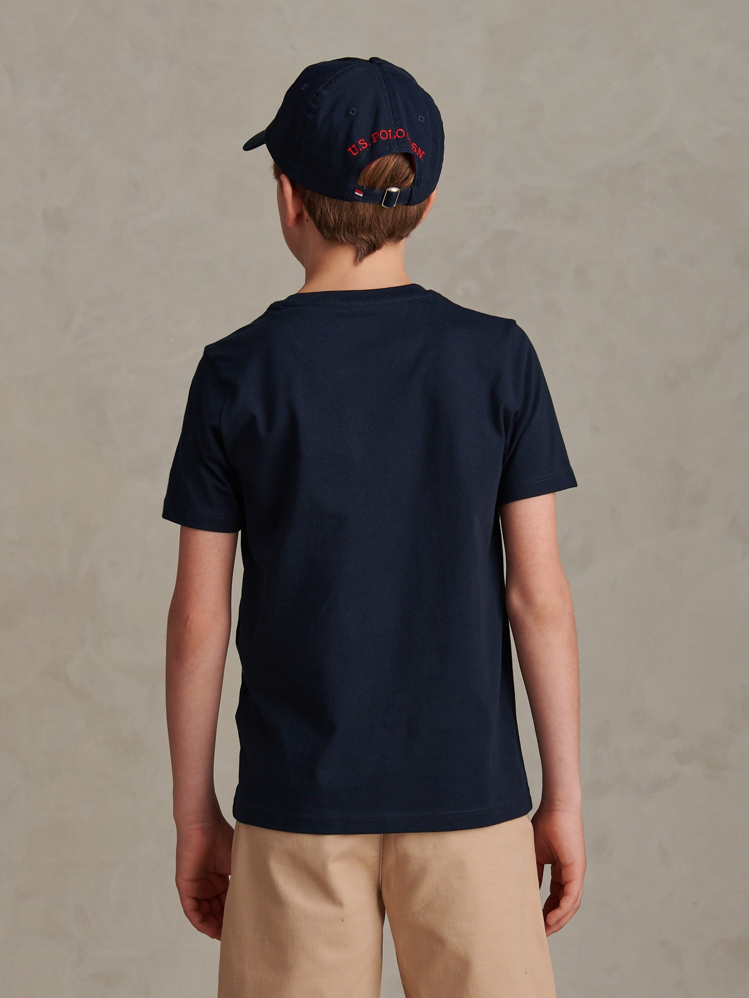 Boys Signature Arch Print T-Shirt Dark Sapphire Navy