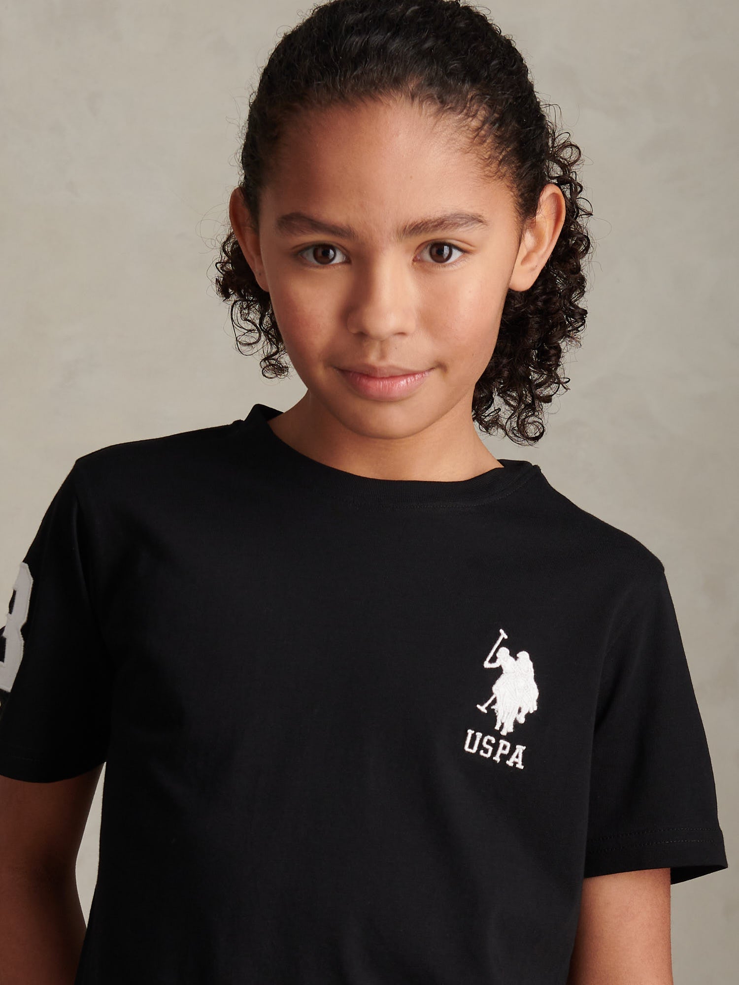 Boys Player 3 T-Shirt Black Bright White DHM