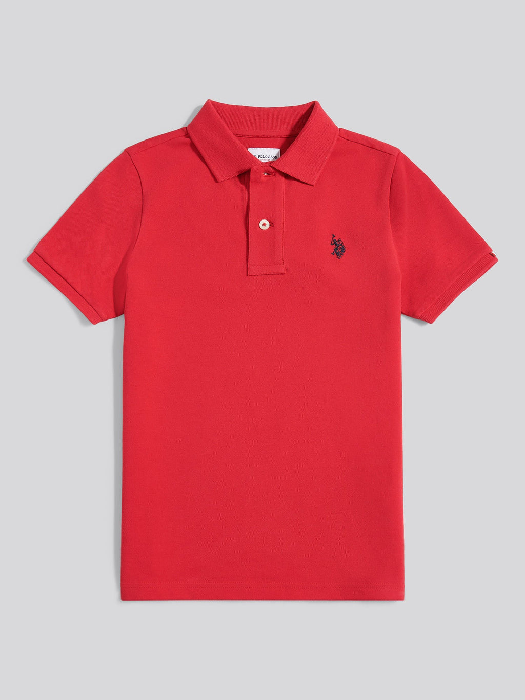 Boys Double Horsemen Polo Shirt Haute Red