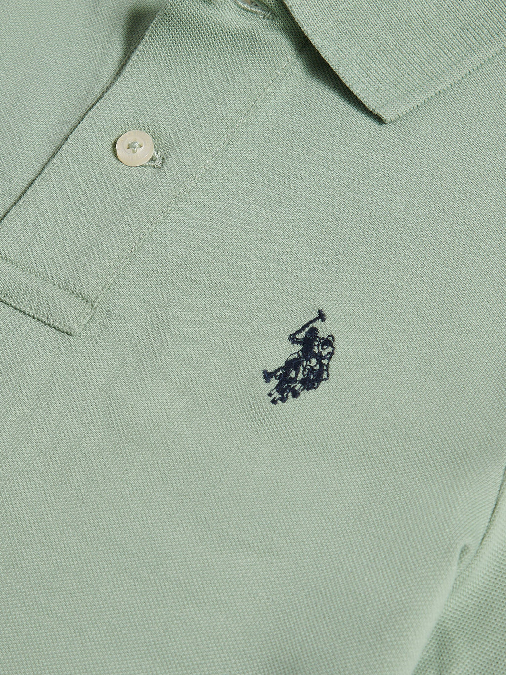 Boys Double Horsemen Polo Shirt Iceberg Green